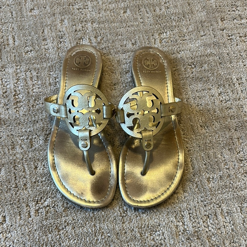 Tory Burch Champagne Metallic Sandals